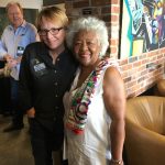 Cheryl with Deanie Parker, Memphis Slim Collaboratory, Memphis, Tennessee. July 27, 2017